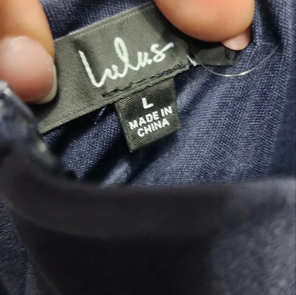 Lulus Majestic Perfection Navy Blue Ruffled Halter Maxi Dress L Wedding Party - Picture 12 of 12